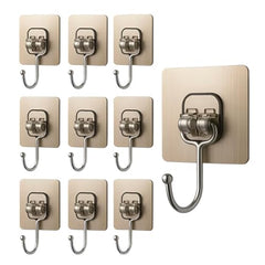 Shivstor 15 Pack Self Adhesive WallHook Heavy DutyHook for Hanging Without Drilling Transparent Nail Free StickyHook Strong Wall Hanger Set of 15 FlowerHook for Kitchen Bathroom Home Storage