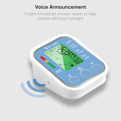 DR VAKU® BP Monitor Fully Automatic Blood Pressure Machine to Check Digital Accurate Level for Home Monitoring Device with Talking Function,Large Display + Cuff Kit Best Accurate Apparatus Measurement- White&Blue