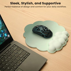 TECPHILE Mouse Pad Wrist Support with Massage Design, Ergonomic Dog Paw Mouse Mat, Pain Relief Memory Foam, Anti-Slip PU Base, Cushion Mousepad Wrist Rest for Gaming, Home, Office, Laptop, Computer
