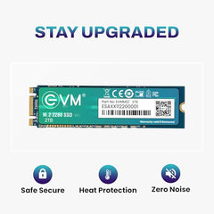 EVM 1TB M.2 SATA SSD 2280 | Internal SSD | Up to 550MB/s Read 370MB/s Write | Laptop Desktop Upgrade Storage | 5 Year Warranty (EVMM2/1TB)