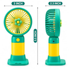 Funstars Mini Portable Hand Fan USB Type-C Rechargeable(Green)