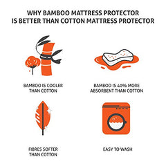 Sleepyhead Bamboo Terry Waterproof Mattress Protector; (75 x 36 Single Size; White)