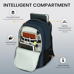 HOT SHOT QUANTUM_1355| 35 L unisex laptop backpack |15.6 inch|Detachable Key Ring,|Trolley sleeve|laptop bag for men|office & college|bag for men & women