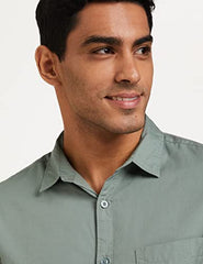 Amazon Brand - Symbol Men's Pack of 2 Cotton Casual Shirt| Regular Fit | Plain | Full Sleeve | Available in Plus Sizes