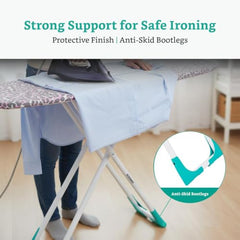 Amazon Brand - Solimo Wooden Ironing Board/Table with Iron Holder, Foldable & Adjustable (116 x 40cm)