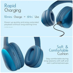 Zebronics Thunder Pro (2026 Upgrade) Wireless Headphones, BT v6.0, Up to 60h Playback, Dual Pairing, 40mm Drivers, ENC, Gaming Mode, Deep Bass, AUX & microSD, Rapid Charging (Black)