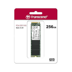 Transcend 128GB SSD NVMe PCIe Gen3 x4 110S, Solid State Drive, M.2 2280, Sequential Read/Write up to 1,500/550 MB/s - TS128GMTE110S