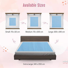 LuvLap Instadry Waterproof Baby Dry Sheet, Small Size 50x70 cm, Extra Absorbent Quick Dry Sheet for New Born,Toddler, Anti-Piling Fleece for Baby, Bed Protector, Pack of 2, Maroon & Navy Blue