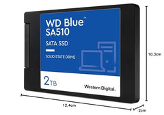 Western Digital WD Blue SA510 SATA 500GB, Up to 560MB/s, 2.5 Inch/7 mm, 5Y Warranty, Internal Solid State Drive (SSD) (WDS500G3B0A)