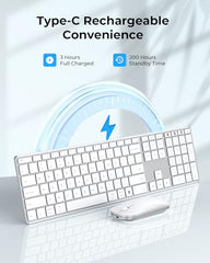 seenda SKM64-3 Wireless Bluetooth Keyboard Mouse Combo for Windows and Mac