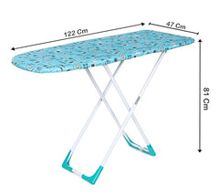 FLIPZON Premium Wooden Turbo Ironing Board/Table with Iron Holder, Foldable & Adjustable (122 x 47cm) (Green)