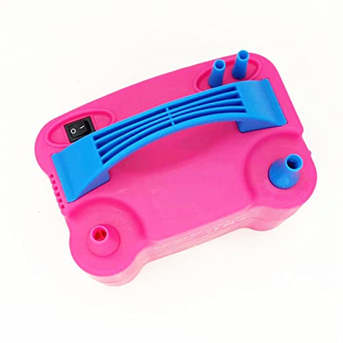 SYGA Balloon Air Pump Electric Inflator Pump with Dual Nozzle Automatic Inflator Blower Portable Pump for Party, Wedding, Birthday, Promotional Activities, Festival, Baby Shower, Prom Decoration-Pink