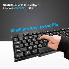ProDot ProSeries Wired Keyboard Mouse Set I Plug & Play I High Resolution 1000 DPI I 10M Keystrokes I Spill Resistant I Ergonomic Design I 1.2m Cable I Works with Windows, iOS, Linux I 1 Year Warranty
