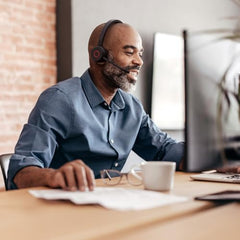 Jabra Evolve 65 TE MS Bluetooth Headset with Mic | Wireless Stereo Office Headphones | Teams Certified | USB-A Link 390 | Work from Home Headset for PC & Mobile.