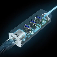TP-link UE330 USB 3.0 3-Port Hub & Gigabit Ethernet Adapter 2 in 1 USB Adapter - Plug and Play