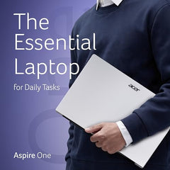 Acer Smartchoice Aspire One, Intel Core Celeron N4500, Office 2024 + M365 Basic, 12GB LPDDR4X / 512GB SSD, 14.0"/35.56cm TN HD Display, Win 11 Home, Pure Silver, 1.3KG, A114-45, Thin and Light Laptop