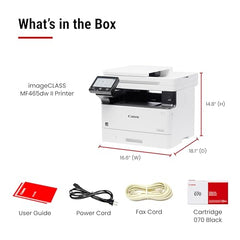 Canon imageCLASS MF465dw II - Monochrome Wireless Duplex Laser Printer with Print, Copy, Scan, Fax, Expandable Paper Capacity, 42 PPM