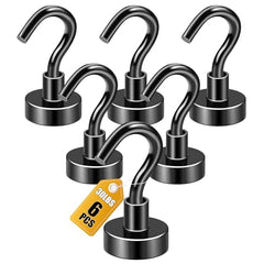 DIYMAG Magnetic Hooks 15pcs 30lbs Cruise Essentials 2026 Magnet Hook | Neodymium Heavy Duty Strong Magnets Hanging Ship Cabins Refrigerator Fridge Classroom Beach Vacation Kitchen Grills Home Tool
