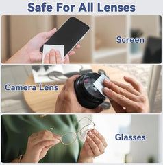 MODUX 100 Pcs Lens Cleaning Wipes | Disposable Glasses Cleaner Tissue for Eyeglasses, Sunglasses, Camera Lens, Mobile Phone Screen, Laptop & Computer Monitor | Streak-Free Cleaning Tissue