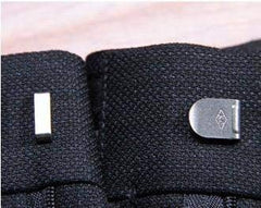 M Fabrics Stainless Steel Pant Trouser Hooks (Silver, 2-Part Sew-On, Set of 20) | Rust-Free Fasteners for Pants, Shorts, Dresses & Garments