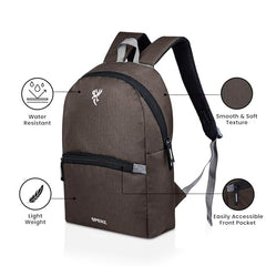 Spenz Saffron Mini Laptop Casual Backpack for Office School & College | Bag for Men & Women(Grey)