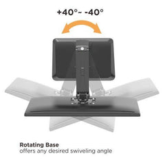 Jin Office Height Adjustable Monitor Stand Mount | Supports 13-32" Screens| 9KG Weight Capacity | Metal Black Powder Coated Single Monitors Arm Stand| Articulating Tilt and Swivel Display Desk Mount