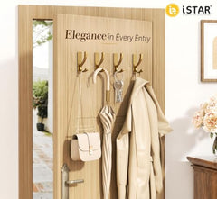 iSTAR Self Adhesive Wall Hook Heavy Duty Metal Stick-On Door Hanger Hook for Hanging Towel, Purse, Robe, Backpack, Jacket, Clothes, Bags - Wall Hooks Set for Bathroom & Kitchen (Pack of 4) (Rose Gold)