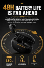 TWS G12 Bluetooth 5.4 Wireless Earbuds with ENC Noise Cancellation, Deep Bass Stereo Sound, HD Calling Mic, Touch Control, 50H Playtime, USB-C Fast Charging Case, Low Latency TWS Earphones