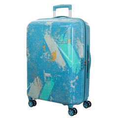 Kamiliant by American Tourister ATHER | Printed Trolley Bag Set of 3 (55+68+79 cms) for Travel|Hard Case Polypropylene (PP) Suitcase|360° 8-Wheel Spinner Luggage Trolley|Combination Lock | Black
