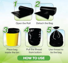Shalimar Premium Scented Garbage Bags | Medium 19 X 21 Inches | 360 Bags (30 Bags X 12 Rolls) | Lavender Fragrance | Dustbin Bag/Trash Bag | (Black) - Perforated Box for Easy Dispensing