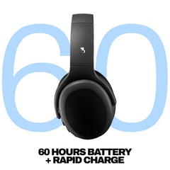 Skullcandy Crusher ANC 2 Over-Ear 4-Mic Active Noise Cancelling Wireless Headphones with 100 dB Sensory Bass, 40mm Drivers, Dual-Device Pairing, 50Hr Battery, Alexa Enabled â€“ Black