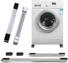Heavy-Duty Adjustable Stand with Locking Casters for Fridge & Washer