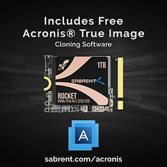 Sabrent 2TB Rocket Q4 2230 M.2 NVMe PCIe 4.0 x4 Gen4 SSD, Up to 5000MB/s,Internal Solid State Drive for Laptop, Surface/Pro, Steam Deck, PS5, ASUS ROG Ally, Dell, HP and Mini PCs (SB-213Q-2TB)