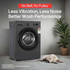 LG 9 Kg, 5 Star, AI Direct Drive Technology, Wi-Fi, Steam+ with Wrinkle Care, Fully Automatic Front-Loading Washing Machine (FHP1209Z7P, Intelligent & Convenient Fabric Care, Allergy Care, Platinum)