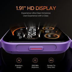 boAt Ultima Regal w/ 2.01”(5.10 cm) Crystal-Clear AMOLED Display, 1000 NITS Brightness,Premium Metal Body, Functional Crown, 100+ Sports Modes, Fitness Smart Watch for Men & Women (Steel Black)