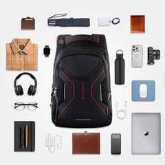 Glint Travel Laptop Backpack | 40L | Fits 15.6" Laptop | Water-Resistant Dobby Polyester | Anti-Theft Pocket, Rain Cover, Ergonomic Straps | Work, Travel & Commute (Grey & Teal)