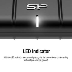 SP Silicon Power 2Tb Portable Ssd, USB-C, Aluminum Case USB 3.2 Gen 2 Type-C External Solid State Drive, Up to 520Mb/S, Bolt B75 Pro Series