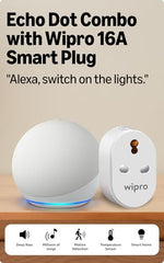 Amazon Echo Dot (5th Gen), smart speaker with Alexa+, vibrant sound, motion detection, temperature sensor, bluetooth, Blue
