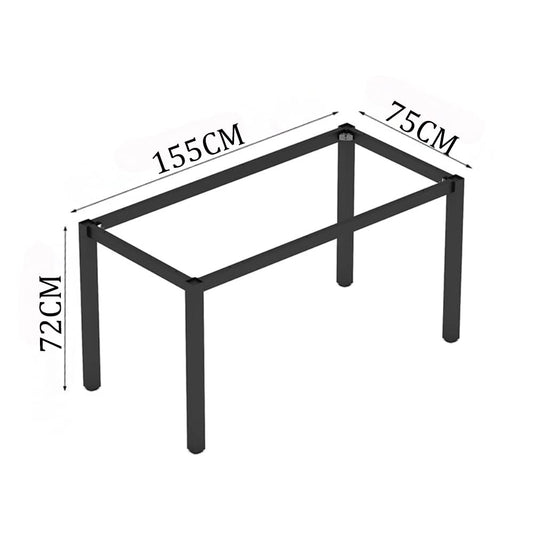 SYGA Iron Table Legs Bracket Stainless Steel Foldable Table Frame (Frame Only ? No Table Top Included) (115 X 55 X 72 CM, Black)