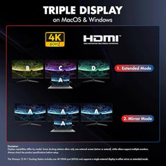 Type C 14 in 1 Wozoyo Docking Station, PD 100W, 2X4K@60Hz HDMI,4K DisplayPort, 2XType-C 10Gbps, USB 10Gbps, Gigabit Ethernet, AUX Port,Universally Compatible Thunderbolt 4,macOS,Windows,Android & iOS