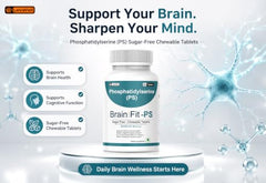 Brainifit-PS Phosphatidylserine 100mg Chewable Supplement | Memory, Focus & Cognitive Function Support | Sugar Free - 60 Tablets (by LeeWell)
