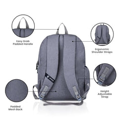 Spenz Saffron Mini Laptop Casual Backpack for Office School & College | Bag for Men & Women(Grey)