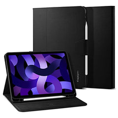 Spigen Flip case for iPad Air 11 inch M4 (2026), iPad Air 11 inch M3/M2 (2025-2024), 10.9 inch 5th/4th Gen (2022/2020), Trifold, Pencil Holder, Full Cover(Liquid Air Folio) - Black