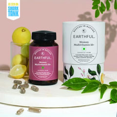 Earthful Multivitamin for Women | Nothing But Nature| With Biotin, Zinc, Vitamin C, D3 for Immunity, Hair, Skin, Bones & Overall Wellness | 60 Capsules