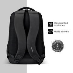 Gear Alpha 18.5”/28L Large Water Resistant Laptop Backpack | Travel Backpack | Casual Backpack for men/women (Black-Black)