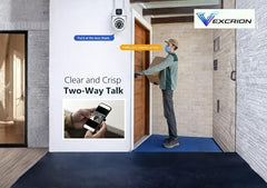 Vexcrion 360° WiFi Smart Security Camera with Dual Lens, 2-Way Audio, Night Vision, Motion Detection, Mobile App Remote View, Home CCTV Camera
