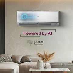 Godrej 1 Ton 3 Star, 5 Years Comprehensive Warranty, AI Powered, 5-In-1 Convertible Cooling, Inverter Split AC (Copper, 2025 Model, Heavy duty cooling at 52 Â°C, AC1T EI 12PINV3R32 WYQ 3S, White)
