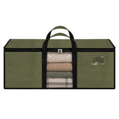 Storite Jumbo Super-Size 81 L Canvas Moisture Proof Heavy Duty Storage Bag | for Toys/Stationery/Blankets/Clothes/Moving Bags MultiPurpose With Strong Reinforced Handles Rectangular Cream (87x26x36 cm)