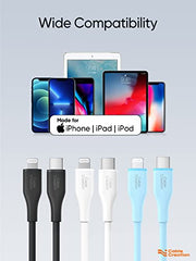 CableCreation Lightning to USB Data Sync Cable [MFi Certified] 0.5 FT