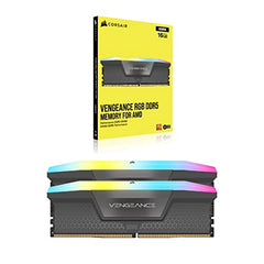 CORSAIR Vengeance RGB DDR5 RAM 64GB (2x32GB) 6000MHz CL40 AMD Expo iCUE Compatible Computer Memory - Gray (CMH64GX5M2B6000Z40)